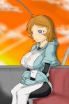  angie_(pokemon) blue_eyes breasts huge_breasts orange_hair pokemon pokemon_(anime) pokemon_(game) team_plasma team_plasma_grunt vhd2id 