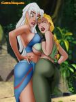 2girls ass atlantis:_the_lost_empire babe big_breasts breasts cartoonvalley.com disney helg_(artist) lieutenant_helga_katrina_sinclair lipstick multiple_girls princess_kidagakash watermark web_address web_address_without_path