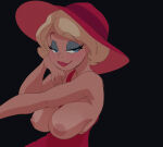  1girl areola bedroom_eyes big_breasts blonde_female blonde_hair blue_eyes breasts charlotte_la_bouff coolerinker disney dress exposed_breasts female_only inker_comics inkershike light-skinned_female light_skin nipples no_bra the_princess_and_the_frog 