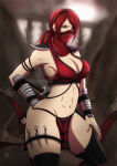  1girl alluring assassin athletic athletic_female blade female_abs female_focus female_only fit_female green_eyes masked masked_female midway midway_games mortal_kombat msdeath666 ninja ninja_girl ninja_mask red_hair skarlet skarlet_(mortal_kombat) skimpy skimpy_clothes skimpy_outfit 