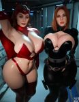  2girls 3d armpits avengers big_ass big_breasts big_thighs black_widow_(marvel) breasts bust curvaceous curvy curvy_figure elizabeth_olsen female hips hourglass_figure huge_ass huge_breasts large_ass legs light-skinned_female light_skin marvel mature mature_female natasha_romanoff red_hair red_head rude_frog scarlet_witch scarlett_johansson slim_waist sorceress thick thick_hips thick_legs thick_thighs thighs top_heavy voluptuous waist wanda_maximoff wide_hips witch x-men 