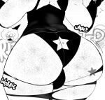 birthmark_on_ass blush dark_skin dress fazzinart femboy freckles huge_ass jayden_(fazzinart) wardrobe_malfunction