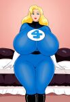  ai_generated big_ass blonde_hair blue_eyes bodysuit fantastic_four gigantic_breasts marvel self_upload stable_diffusion sue_storm 