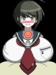 1boy 1girl 2d 2d_(artwork) 2d_animation 2d_artwork animated animated_gif balls beat_banger big_breasts big_penis clothed_female_nude_male danganronpa female_focus gif huge_breasts huge_cock male_pov naegi_komaru paizuri paizuri_under_clothes pale-skinned_female pale_skin straight toriel_beat_banger