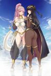  1girl 2_girls alluring alternate_version_available ass big_ass dat_ass female_only fire_emblem fire_emblem_awakening hime_cut huge_ass large_ass milf nintendo nirainini olivia_(fire_emblem) tharja tharja_(fire_emblem) 