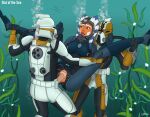  1girl 2boys ahsoka_tano cartoon_network clone_scuba_trooper clone_trooper clone_wars color commander_monnk cptn_xxx disney female high_res lucasfilm male mmf_threesome ocean penis pussy scuba sea sex star_wars the_clone_wars:_season_four threesome togruta topless underwater underwater_sex water wetsuit 