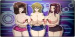  3girls aki_izayoi akiza_izinski alexis_rhodes anzu_mazaki asuka_tenjouin big_breasts bimbo breasts gigantic_breasts huge_breasts huge_nipples izayoi_aki large_breasts mazaki_anzu miniskirt nipples short_skirt skirt tea_gardner tenjouin_asuka topless yu-gi-oh! yu-gi-oh!_5d&#039;s yu-gi-oh!_duel_links yu-gi-oh!_duel_monsters yu-gi-oh!_gx 