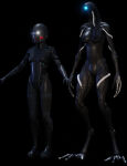 3d_(artwork) 3d_model 3d_render alien big_breasts breasts camouflage combat_armor extraterrestrial females geth geth_hopper human implants mass_effect nipples picklejuice_(artist) pussy synthetic