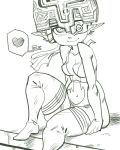 1girl blush breasts drawfag heart helmet imp midna nintendo pointy_ears sitting smile solo spoken_heart stockings the_legend_of_zelda the_legend_of_zelda:_twilight_princess thighhighs twilight_princess