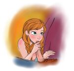  anna_(frozen) blue_eyes cum_drip cute disney fellatio frozen_(film) heiligershadowfax kristoff licking_penis oral orange_hair penis penis_in_mouth 