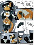  1girl anthro ass bra comic coolerinker english_text garter_belt inker_comics inkershike kitty_katswell lingerie page_1 page_number panties t.u.f.f._puppy underwear undressing wardrobe_malfunction white_lingerie 