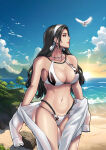  1girl bandai_namco big_breasts bikini bikini_bottom bikini_top breasts cleavage kazama_jun looking_up mature mature_female mature_woman milf namco namco_bandai sexy_body swimsuit swimwear tekken tekken_2 tekken_8 tekken_tag_tournament tekken_tag_tournament_2 treartz twitter x 