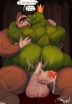  2022 absurd_res anthro anus ape ass big_ass big_penis bodily_fluids brown_body comic crocodile crocodilian crocodylid crown cuddling cum cum_in_ass cum_inside cum_on_butt cum_on_penis dialogue donkey_kong donkey_kong_(series) duo embrace english_text excessive_cum excessive_genital_fluids gaping gaping_anus genital_fluids genitals gorilla green_body haplorhine high_res hugging humanoid_genitalia humanoid_penis k_rool leaking_cum looking_at_another looking_at_partner looking_pleasured male male/male male_only mammal muscular nintendo overweight penis primate reptile scalie sequence short_tail speech_bubble text uniparasite vein veiny_penis video_games wholesome yaoi 