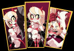  1girl ass bra charlie_morningstar_(hazbin_hotel) clothing demon_girl embarrassed female_only hazbin_hotel high_resolution inker_comics inkershike long_hair multiple_boys multiple_penises nipples panties partial_male power_cosplay seductive sex solo_female 