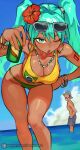  1boy 1girl 1girl armpits attractive beautiful_female beautyful big_breasts bitch bodysuit breasts dark-skinned_female dark_skin excited excited_for_sex exhibitionism female_focus female_pervert female_pov female_pubic_hair glasses hair_ornament hooker legs long_legs miku_hatsune panties perfect perfection pervert prostitute prostitution provocating provocative pussy sex_invitation sexually_suggestive shorts sunglasses sunglasses_on_head 