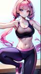  ai_generated essievt fanart pink_hair sports_uniform two_tone_eyes vtuber 