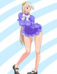  blush breasts capcom capcom_fighting_evolution capcom_fighting_jam cleavage dress female gokoro hips ingrid red_eyes smile solo white_hair wide_hips 