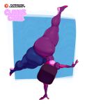 1girl ass big_ass breasts cuddlecore dat_ass female_only fusion garnet_(steven_universe) gem_(species) gem_fusion hair handstand multicolored_body pose solo_female solo_focus spin_kick split square_head steven_universe thick_ass thick_thighs tight_clothing viewed_from_behind voluptuous voluptuous_female