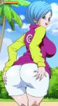  1girl ass ass_focus attractive beautiful_female beautyful big_breasts bitch blue_hair bodysuit breasts bulma dragon_ball dragon_ball_super earrings excited excited_for_sex exhibitionism female_focus female_pervert female_pov female_pubic_hair female_sub foxybulma hooker milf perfect perfection pervert prostitute prostitution provocating provocative pussy sex_invitation sexually_suggestive short_hair shorts submission 