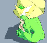  1girl 2d 5_toes alien_girl ass autism big_breasts breasts cartoon_network coolerinker feet female_only green_skin high_resolution inker_comics inkershike peridot_(steven_universe) simple_background steven_universe 