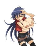 big_breasts bimbo blair_flannigan blue_hair breasts gigantic_breasts huge_breasts huge_nipples large_breasts nipples rei_saotome saotome_rei short_stack shortstack topless yu-gi-oh! yu-gi-oh!_duel_links yu-gi-oh!_gx