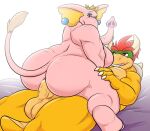  1girl anthro ass balls ben300 bodily_fluids bowser breasts cowgirl_position cum cum_in_pussy cum_inside duo elephant elephant_peach elephantid from_front_position genital_fluids genitals koopa male male/female mammal mario_(series) nintendo nude on_bottom on_top penetration penis princess_peach proboscidean pussy scalie sex side_boob super_mario_bros._wonder vaginal_penetration 