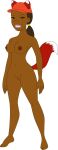 cap completely_nude completely_nude_female dark-skinned_female dark_skin drawn_together ebony fox_tail foxxy_love lionprideart naked_female nude nude nude_female tail transparent_background