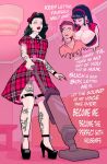  1boy 1girl 2024 black_hair digital_media_(artwork) feminization goth gothification high_heels high_res housewife housework light_skin male mana_omega original original_character panties red_lipstick sissy spiral_eyes stepfordization tattoo vacuum 