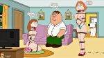 ass ball_gag bondage breasts carol_pewterschmidt erect_nipples family_guy lois_griffin normal9648 panties peter_griffin thighs