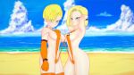  1girl 1girl 2_girls android_18 armpits ass beach bitch blonde_hair breasts dragon_ball dragon_ball_super exhibitionism female_pervert female_sub femdom hooker one-piece_swimsuit perfect perfection pervert prostitute prostitution pussy sex_invitation sexually_suggestive short_hair submission vc 