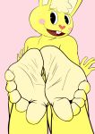 5_toes barefoot bunny cuddles cuddles_(htf) cyborg-steve edit feet foot_focus fuckboy furry happy happy_tree_friends humanoid_feet inviting lagomorph leporid lying mondo_media presenting_feet rabbit rosy_cheeks soles toes