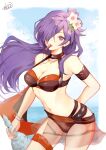 1girl 1girl 1girl alluring alternate_costume arm_behind_back atoatto bikini black_bikini black_swimsuit cleavage commentary female_only fire_emblem fire_emblem:_three_houses fire_emblem_heroes fire_emblem_warriors:_three_hopes floating_hair flower hair_bun hair_flower hair_ornament hair_over_one_eye holding light-skinned_female long_hair looking_at_viewer medium_breasts mouth_hold navel nintendo official_alternate_costume one_eye_covered pink_flower purple_eyes purple_hair see-through shez_(fire_emblem) shez_(fire_emblem)_(female) shez_(summer)_(fire_emblem) signature single_hair_bun solo_female stomach swimsuit whistle whistle_around_neck