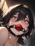  ahegao ball_gag chained slave tears 