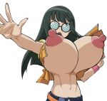  big_breasts bimbo breasts carly_carmine carly_nagisa gigantic_breasts glasses green_hair huge_breasts huge_nipples hyper_breasts large_breasts nipples topless yu-gi-oh! yu-gi-oh!_5d&#039;s yu-gi-oh!_duel_links 