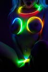 1girl breasts female neon nude