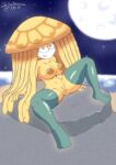 1girl 2024 absurd_res anthro archie_comics beach big_breasts breasts cnidarian high_res jakatoshi jellyfish lavender_eyes legs_apart long_hair marine medusozoan mostly_nude navel nipples opal_the_jellyfish pussy sega sitting smile sonic_the_hedgehog_(archie) sonic_the_hedgehog_(series) stockings tentacle tentacle_hair yellow_body