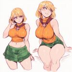 1girl ashley_graham ashley_graham_(brooke_elizabeth_mathieson) big_breasts biohazard blonde-haired_female blonde_female blonde_hair blonde_hair_female breasts capcom clothed lapis_slopzuli medium_hair resident_evil_4 resident_evil_4_remake skirt thighs twitter