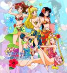 5girls adult_swim alluring ami_mizuno ball beachball bikini bishoujo_senshi_sailor_moon bishoujo_senshi_sailor_moon_r bishoujo_senshi_sailor_moon_r_the_movie bishoujo_senshi_sailor_moon_s bishoujo_senshi_sailor_moon_s_the_movie bishoujo_senshi_sailor_moon_supers bishoujo_senshi_sailor_moon_supers_the_movie black_hair blonde_hair blue_eyes brown_hair cleavage earrings flower food green_eyes hair_flower hair_ornament ice_cream jewelry makoto_kino medium_breasts minako_aino momoka.draws multiple_girls one-piece_swimsuit ponytail purple_eyes rei_hino swimsuit toei_animation toonami towel twin_tails usagi_tsukino viz_media