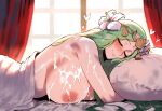 1girl after_sex ai_generated cum curvy curvy_female curvy_figure fire_emblem fire_emblem:_three_houses green_hair long_hair nude rhea_(fire_emblem) sleeping