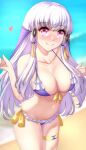 1girl 1girl 1girl alluring alternate_breast_size alternate_costume anisdrawn bikini female_only fire_emblem fire_emblem:_three_houses intelligent_systems looking_at_viewer lysithea_von_ordelia nintendo purple_bikini purple_eyes purple_swimsuit swimsuit white_hair