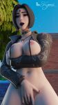 1girl 1girl 1girls 3d big_breasts bob_cut bottomless bracelet bracelets breasts chin_piercing choker collar dc_comics dc_comics female_only fingering fingering_pussy fingering_self forehead_jewel fortnite fortnite:_battle_royale goth goth_girl jacket jacket_only jacket_open ky0rii lipstick looking_down looking_down_at_self makeup masturbation multicolored_hair necklace nipples open_jacket open_mouth purple_eyes purple_lips purple_lipstick pussy rachel_roth raven_(dc) raven_(fortnite)_(dc) rubbing_pussy superheroine teen_titans