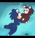 2girls animal_crossing barefoot breasts bubbles daemont92 female female/female hedgehog incest mabel_able moaning nintendo nipples nude pussy pussylicking sable_able shortstack sisters somescrub swimming swimming_pool underwater voluptuous yuri