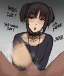 1boy 1girl 1girls 2024 2d alternate_hairstyle alternate_universe asian asian_female assertive assertive_female attack_on_titan black_hair choker clothed_female_nude_male cross_necklace crucifix_necklace cute dark-skinned_male dark_hair dark_skin dirty_talk dirty_talk_during_handjob edging female_dominating_male female_domination femdom femdom_pov gentle_femdom goth goth_mikasa gothic_girl handjob light-skinned_female light_skin male male_pov masturbating_other mikasa_ackerman modern_au modern_setting oral overstimulated paranoiddroid penis penis_grab penis_out petite pigtails pov provocative shingeki_no_kyojin skinny slim spiked_collar talking_to_viewer teen text twin_tails twintails_(hairstyle) uncensored