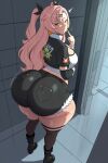 1girl ai_generated ass big_ass booty_shorts breasts fundoshilover101 hoyoverse huge_ass nicole_demara zenless_zone_zero