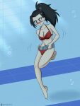 1girl asphyxiation drowning female jimliesman momo_yaoyorozu my_hero_academia peril solo underwater underwater_peril