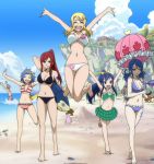  beach bikini erza_scarlet fairy_tail juvia_lockser juvia_loxar levy_mcgarden lucy_heartfilia multiple_girls swimsuit wendy_marvell 