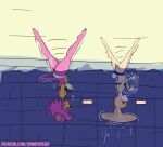 2girls amy_rose asphyxiation breath_holding cream_the_rabbit drowning fanart female hedgehog jehhyz rabbit sega sonic_(series) sonic_the_hedgehog_(series) swimming underwater underwear