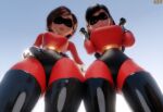 1girl 2_bodysuits 2_girls 3d 3d_(artwork) 3d_model aged_up big_breasts bodysuit breasts disney elastigirl female_only helen_parr hero_costume high_res high_resolution horny horny_female jpeg latex looking_at_viewer looking_down milf mother_&_daughter multiple_females multiple_girls older_female pixar pixar_mom skin_tight smitty34 the_incredibles the_incredibles_2 thick_thighs violet_parr voluptuous voluptuous_female wide_hips