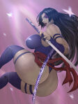 1girl 1girls 2d ass ass_focus big_ass big_breasts breasts female_only hoop_earrings huge_ass low-angle_view marvel marvel_comics marvel_rivals palemancer psylocke psylocke_(marvel_rivals) psylocke_(sai)_(vengeance) thick_thighs