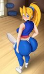 1futa ai_generated ass big_ass breasts capcom ciel_(rockman) erection erection_under_clothes fundoshi fundoshi_futanari fundoshilover101 futanari huge_ass mega_man tabi_socks